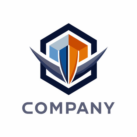 Minimalist type business logo templateのイラスト素材