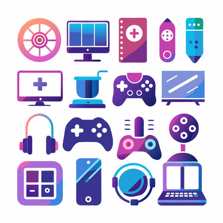 Multi concept design icons set