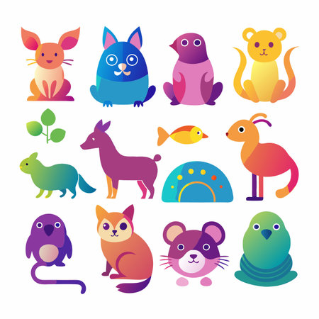 Multi concept design icons set