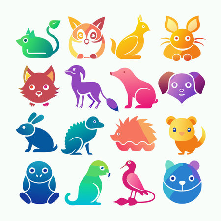 Multi concept design icons set