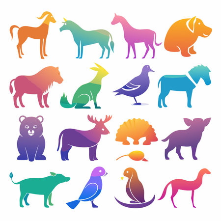 Multi concept design icons set