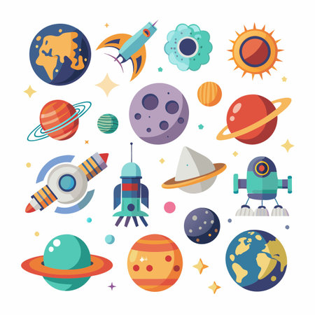 Multi concept design icons set
