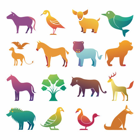 Multi concept design icons set
