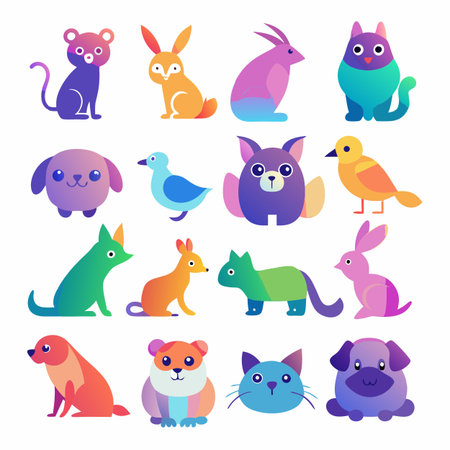 Multi concept design icons set