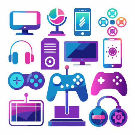 Multi concept design icons set