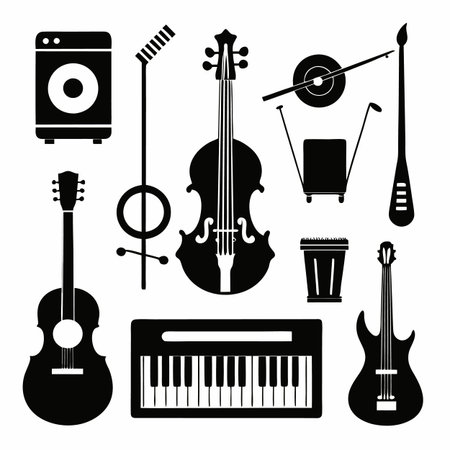 Black Filled Icons Set