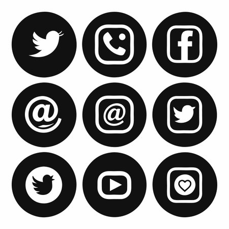 Black Filled Icons Set