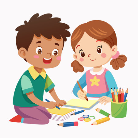 Kids activity concept illustrationのイラスト素材