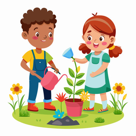 Kids activity concept illustrationのイラスト素材