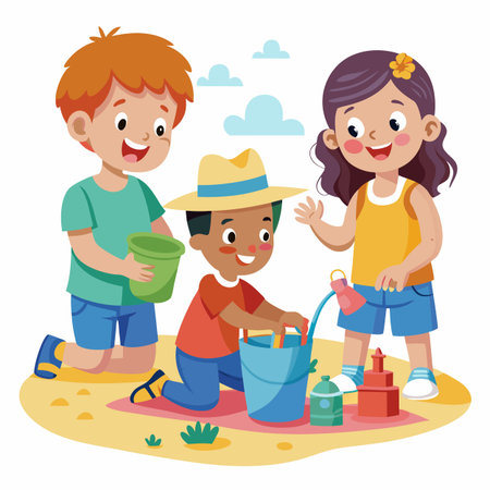 Kids activity concept illustrationのイラスト素材
