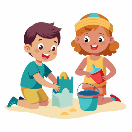 Kids activity concept illustrationのイラスト素材