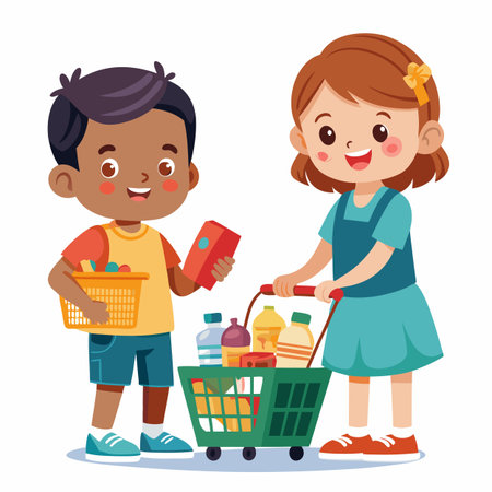 Kids activity concept illustrationのイラスト素材