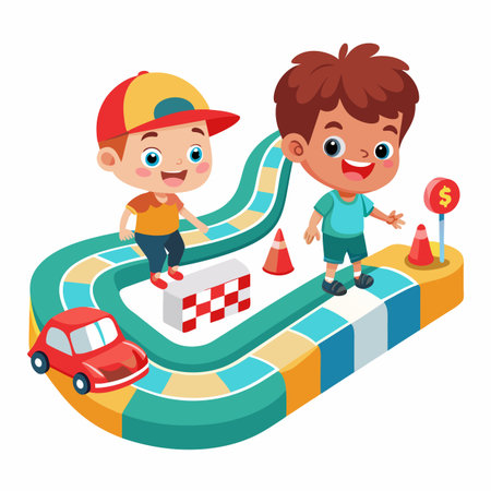 Kids activity concept illustrationのイラスト素材