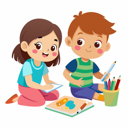 Kids activity concept illustrationのイラスト素材