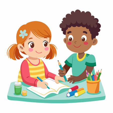 Kids activity concept illustrationのイラスト素材