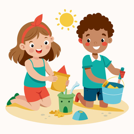 Kids activity concept illustrationのイラスト素材