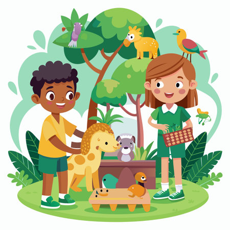 Kids activity concept illustrationのイラスト素材