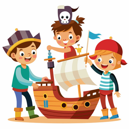 Kids activity concept illustrationのイラスト素材