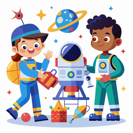 Kids activity concept illustrationのイラスト素材