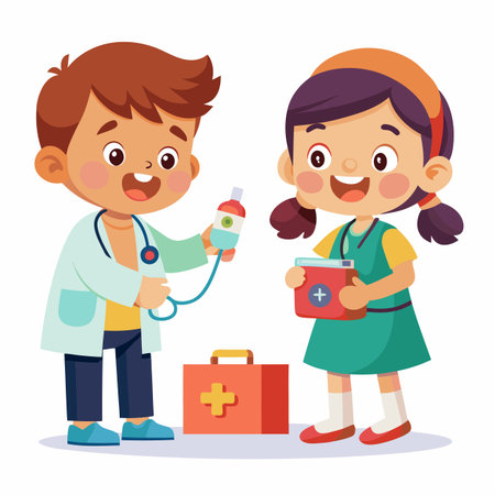 Kids activity concept illustrationのイラスト素材