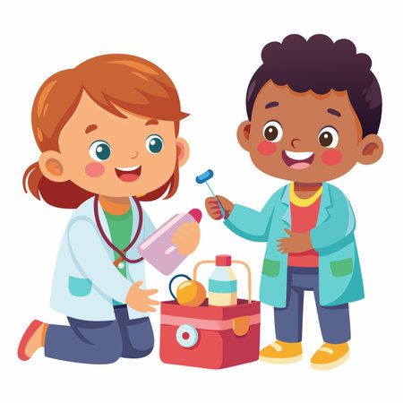 Kids activity concept illustrationのイラスト素材