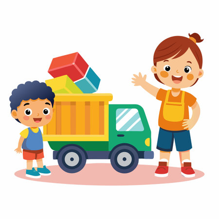 Kids activity concept illustrationのイラスト素材