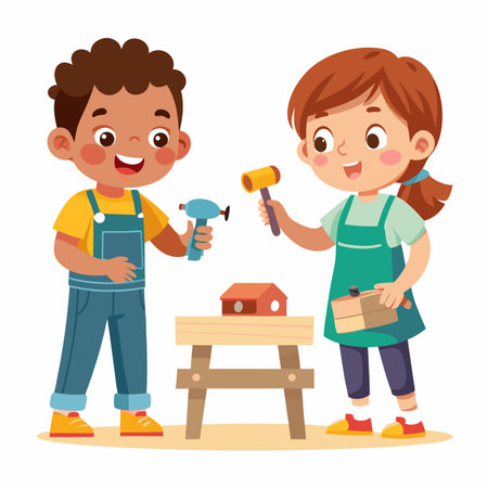 Kids activity concept illustrationのイラスト素材