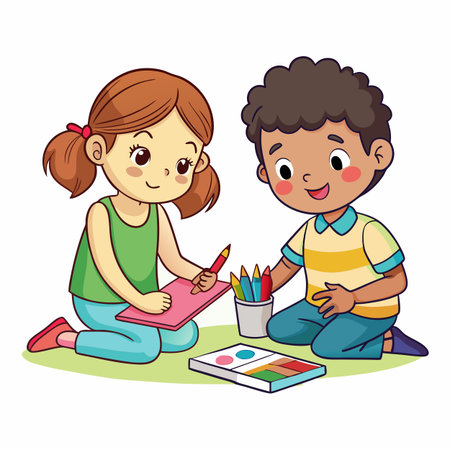 Kids activity concept illustrationのイラスト素材