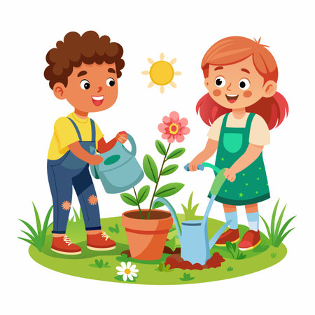 Kids activity concept illustrationのイラスト素材