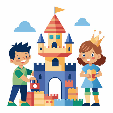 Kids activity concept illustrationのイラスト素材