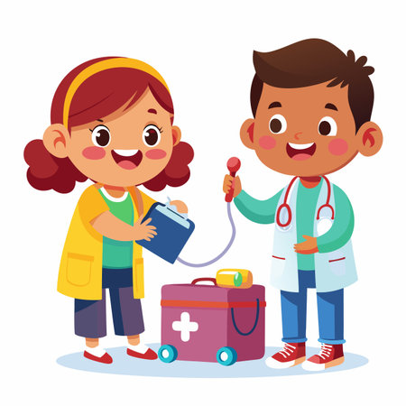 Kids activity concept illustrationのイラスト素材