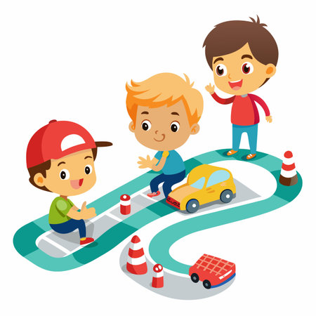 Kids activity concept illustrationのイラスト素材