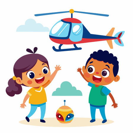 Kids activity concept illustrationのイラスト素材