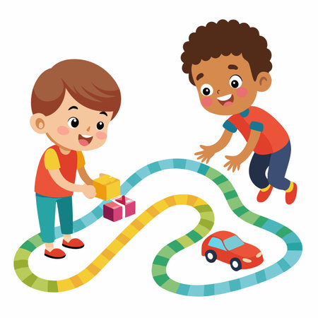 Kids activity concept illustrationのイラスト素材