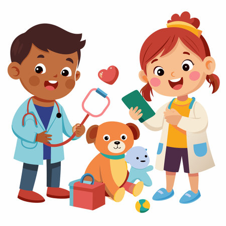 Kids activity concept illustrationのイラスト素材