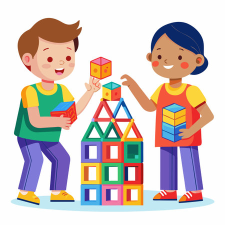 Kids activity concept illustrationのイラスト素材