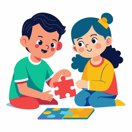 Kids activity concept illustrationのイラスト素材