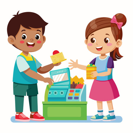 Kids activity concept illustrationのイラスト素材