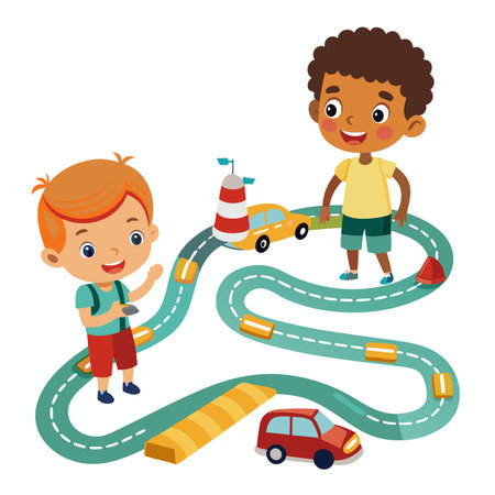 Kids activity concept illustrationのイラスト素材