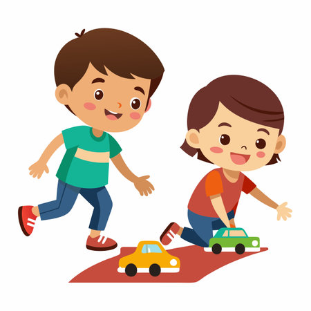 Kids activity concept illustrationのイラスト素材