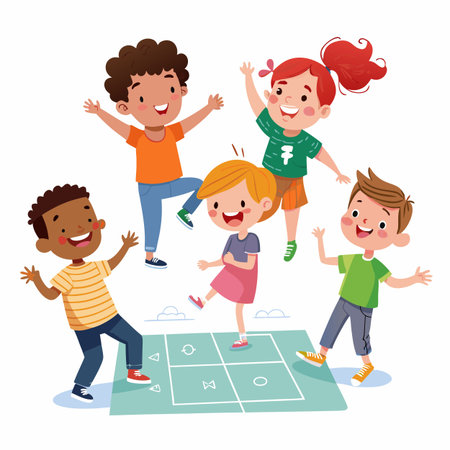 Kids activity concept illustrationのイラスト素材