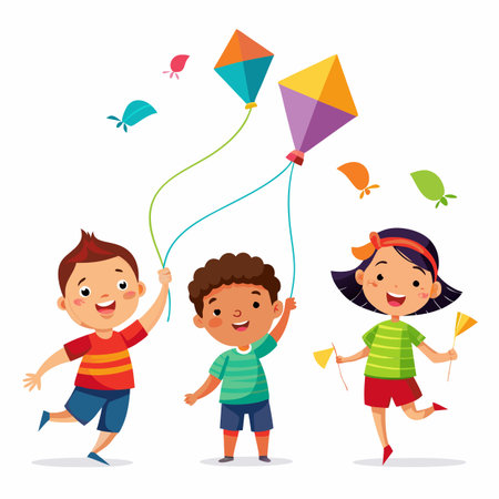 Kids activity concept illustrationのイラスト素材