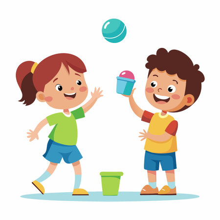 Kids activity concept illustrationのイラスト素材