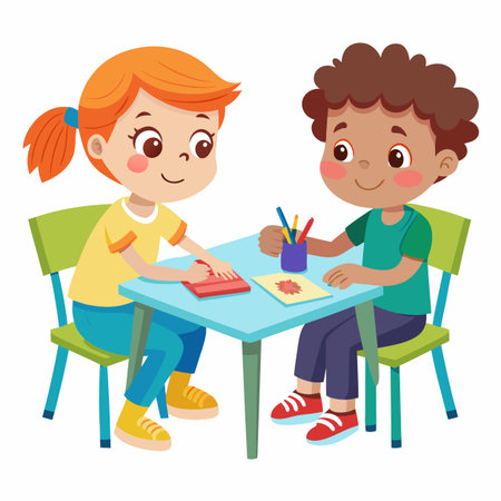 Kids activity concept illustrationのイラスト素材