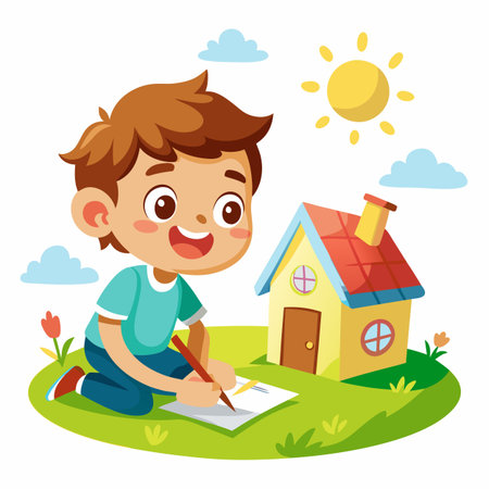 Kids activity concept illustrationのイラスト素材