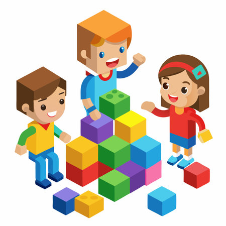 Kids activity concept illustrationのイラスト素材