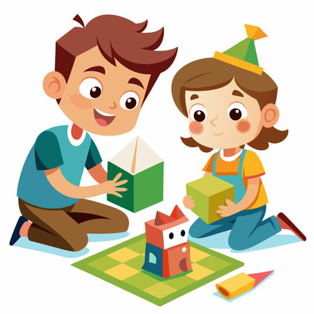 Kids activity concept illustrationのイラスト素材