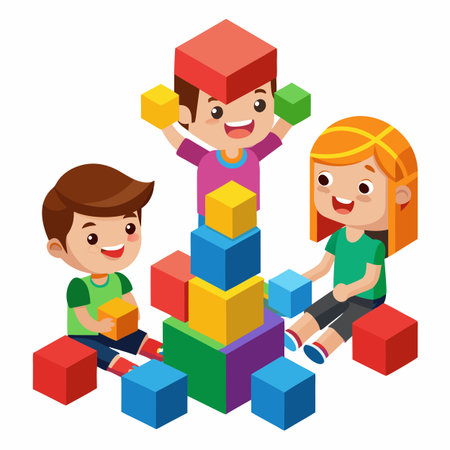 Kids activity concept illustrationのイラスト素材