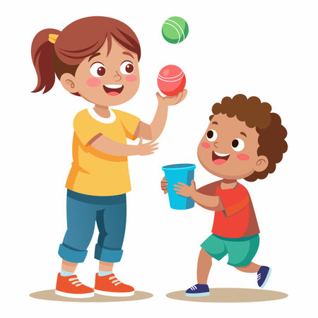 Kids activity concept illustrationのイラスト素材
