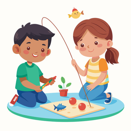 Kids activity concept illustrationのイラスト素材
